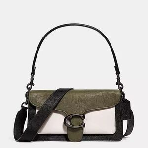 Coach Tabby Shoulder Bag 26 In Colorblock, Pewter/Kelp Multi